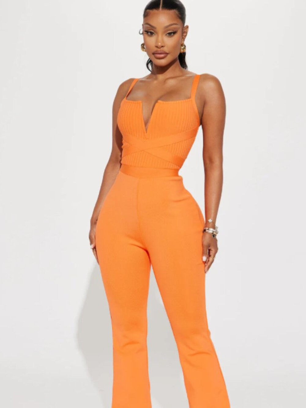 Orange Bandage Jumpsuit
